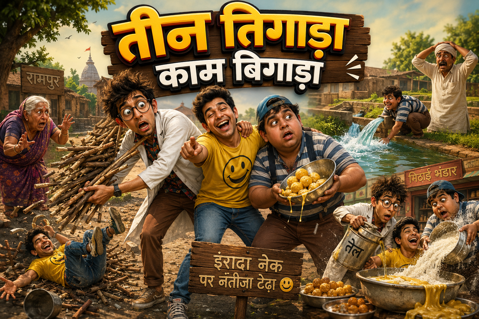तीन तिगाड़ा काम बिगाड़ा